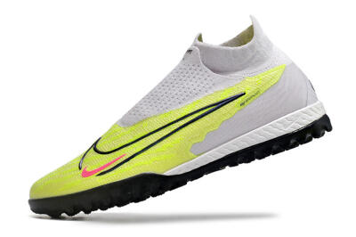 Nike Phantom GX Elite DF Link TF Football Shoes - Grey/Green/Pink