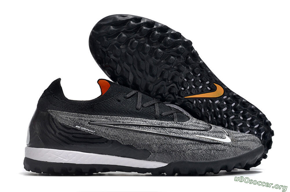 Nike Phantom GX Elite TF Football Shoes - Black/White/Grey 2