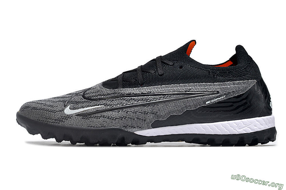 Nike Phantom GX Elite TF Football Shoes - Black/White/Grey 3