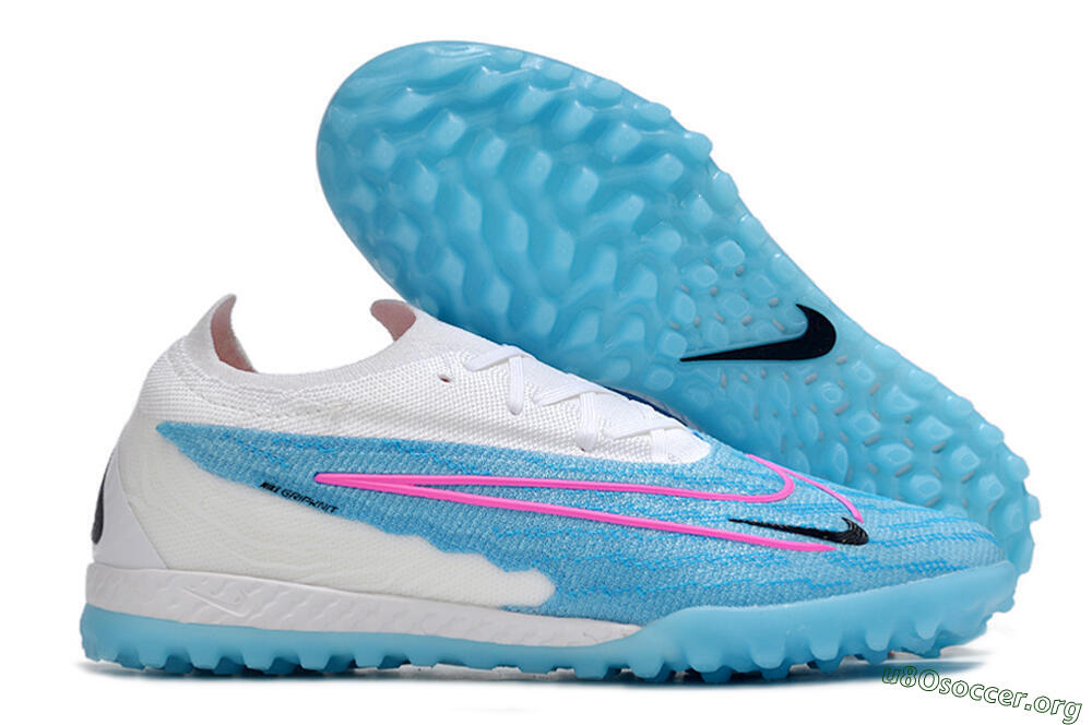 Nike Phantom GX Elite TF Football Shoes - Blue/White/Pink 2
