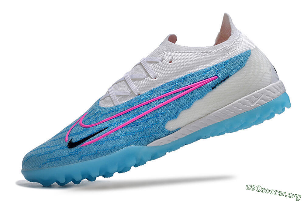 Nike Phantom GX Elite TF Football Shoes - Blue/White/Pink 5