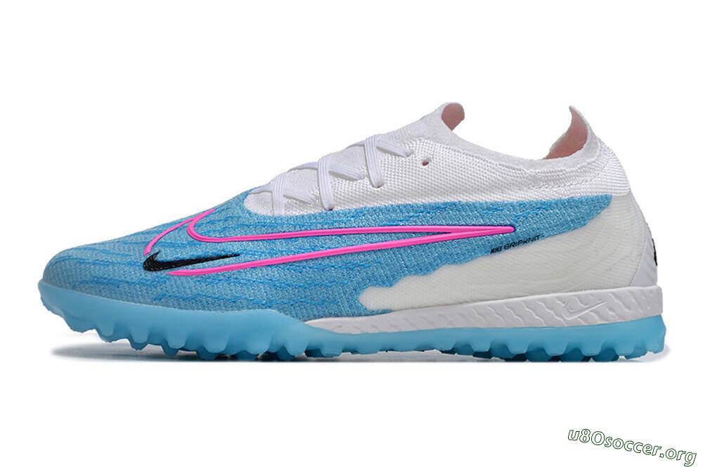 Nike Phantom GX Elite TF Football Shoes - Blue/White/Pink 3