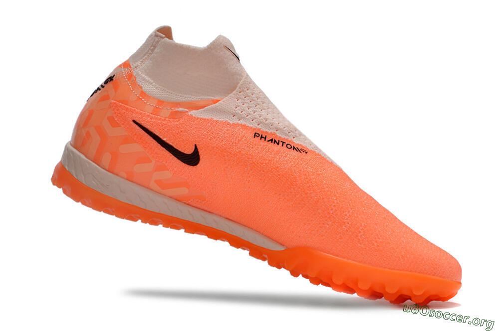 Nike Phantom GX Elite DF Link TF Football Shoes - Orange/Pink/Black/Purple 4