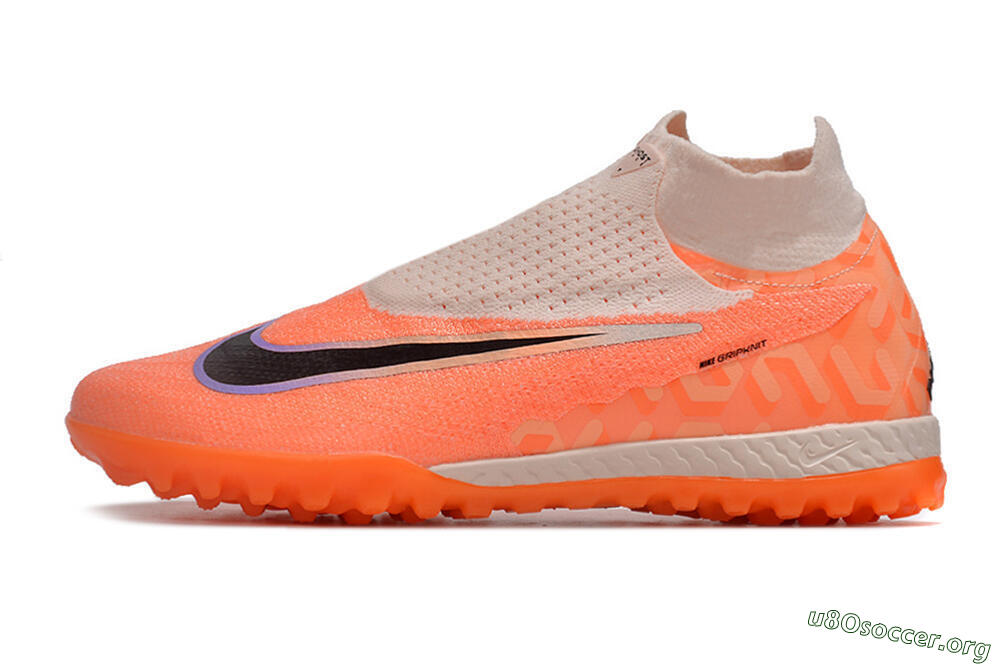 Nike Phantom GX Elite DF Link TF Football Shoes - Orange/Pink/Black/Purple 3