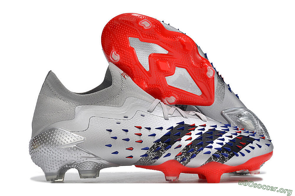 Adidas Predator Freak.1 FG Football Boots - Silver/Blue/Red/Black 2