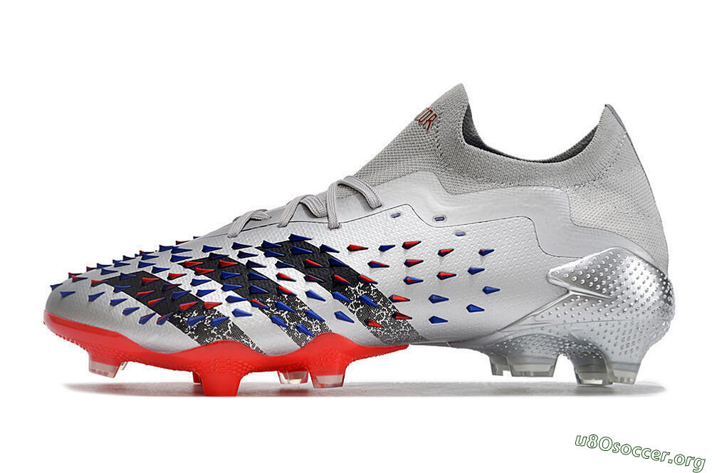 Adidas Predator Freak.1 FG Football Boots - Silver/Blue/Red/Black 3