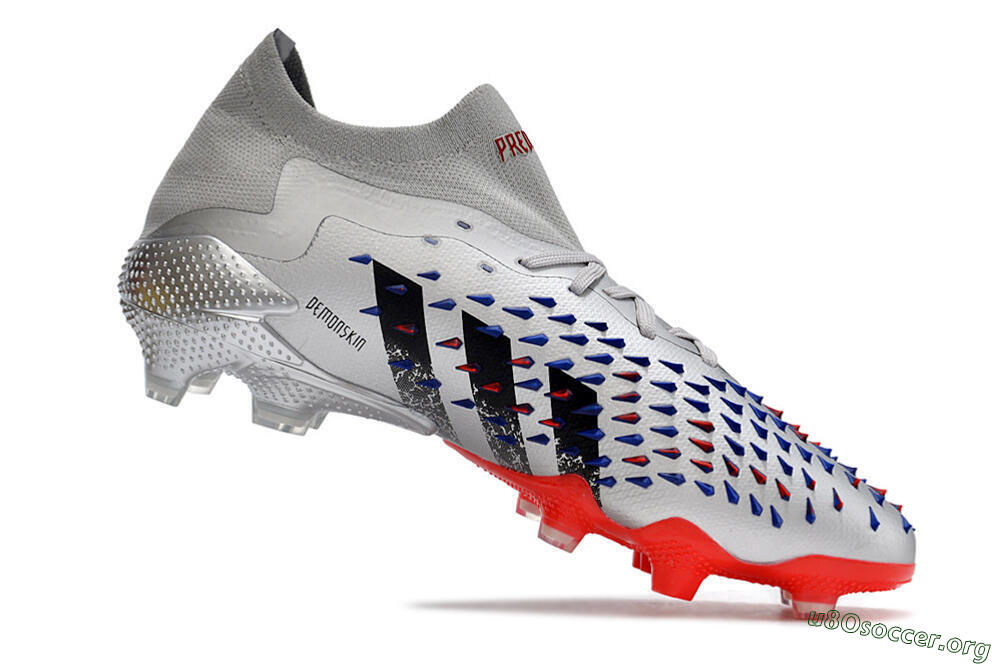 Adidas Predator Freak.1 FG Football Boots - Silver/Blue/Red/Black 4