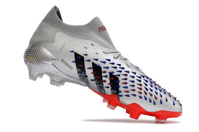 Adidas Predator Freak.1 FG Football Boots - Silver/Blue/Red/Black