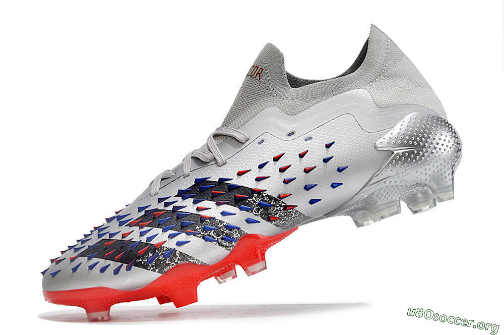 Adidas Predator Freak.1 FG Football Boots - Silver/Blue/Red/Black 5
