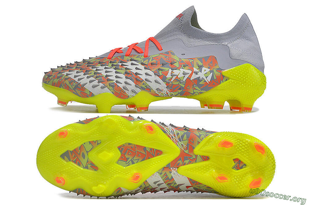 Adidas Predator Freak.1 FG Football Boots - Grey/White/Orange/Green 1