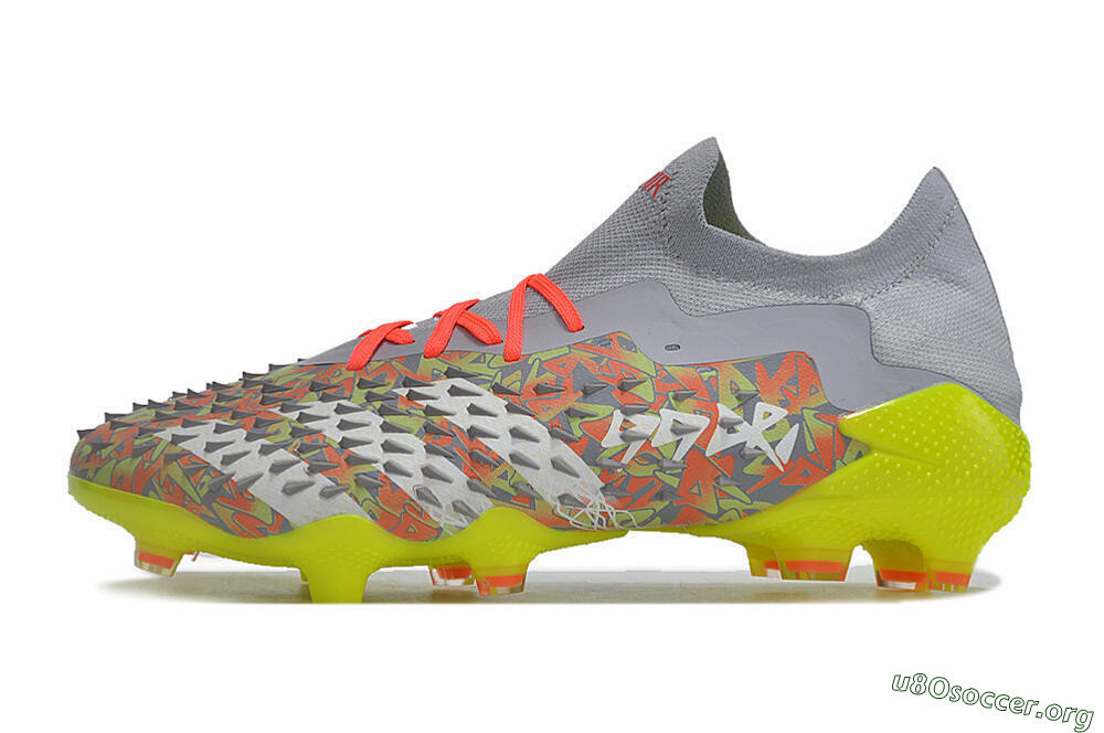 Adidas Predator Freak.1 FG Football Boots - Grey/White/Orange/Green 3