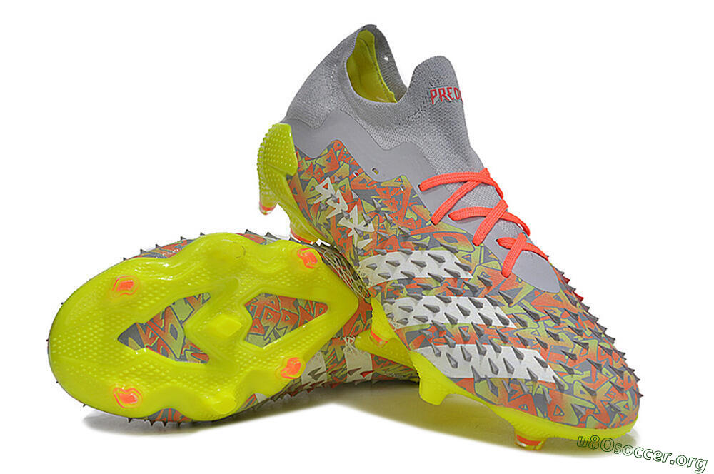 Adidas Predator Freak.1 FG Football Boots - Grey/White/Orange/Green 0