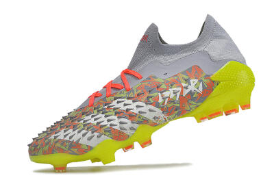 Adidas Predator Freak.1 FG Football Boots - Grey/White/Orange/Green