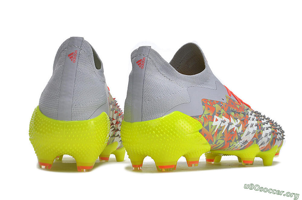Adidas Predator Freak.1 FG Football Boots - Grey/White/Orange/Green 6