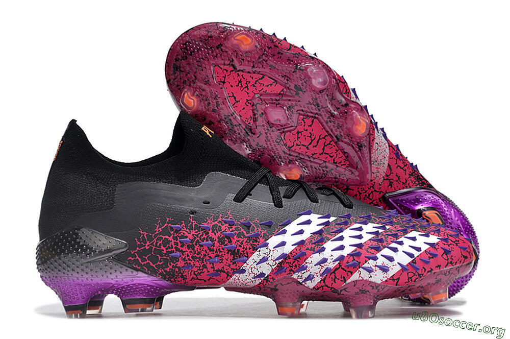 Adidas Predator Freak.1 FG Football Boots - Black/Pink/Purple 2