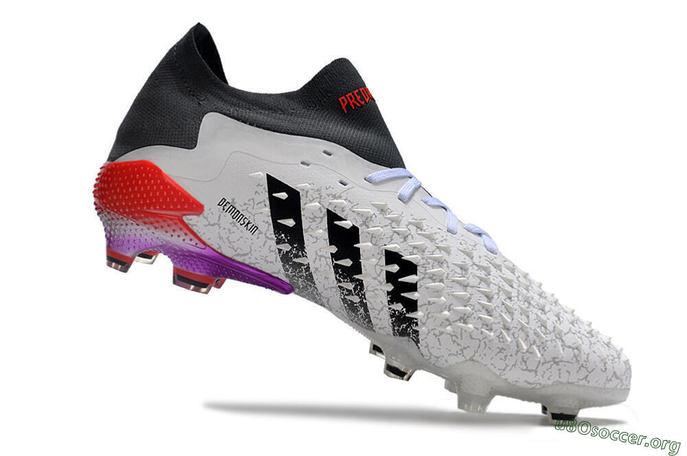 Adidas Predator Freak.1 FG Football Boots - White/Black/Grey/Red 4