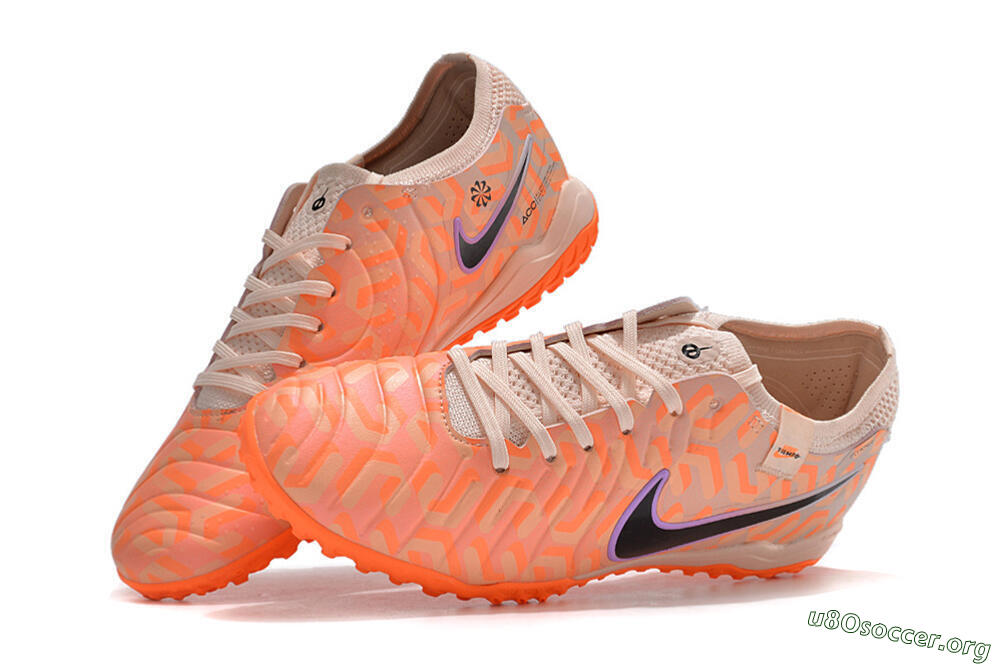 Nike Tiempo Legend 10 Elite TF Football Shoes - Orange/White/Black 5