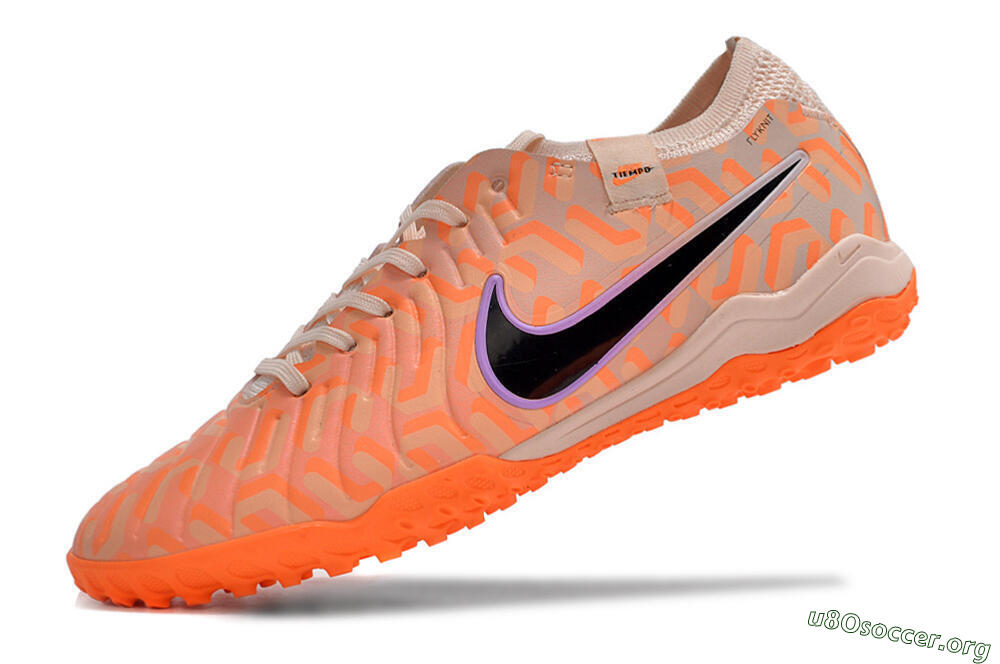 Nike Tiempo Legend 10 Elite TF Football Shoes - Orange/White/Black 7