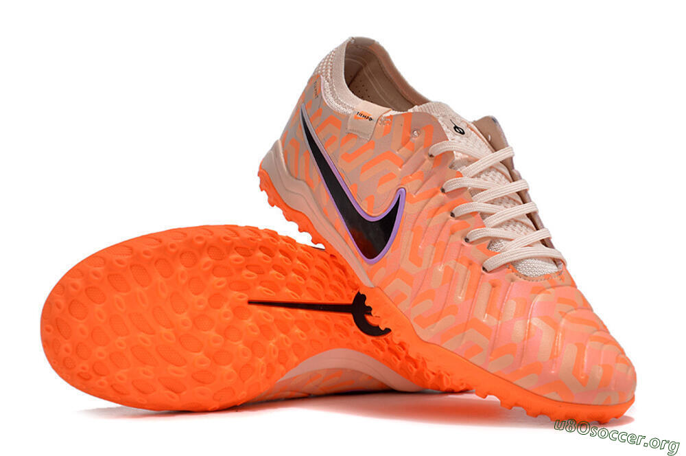 Nike Tiempo Legend 10 Elite TF Football Shoes - Orange/White/Black 4