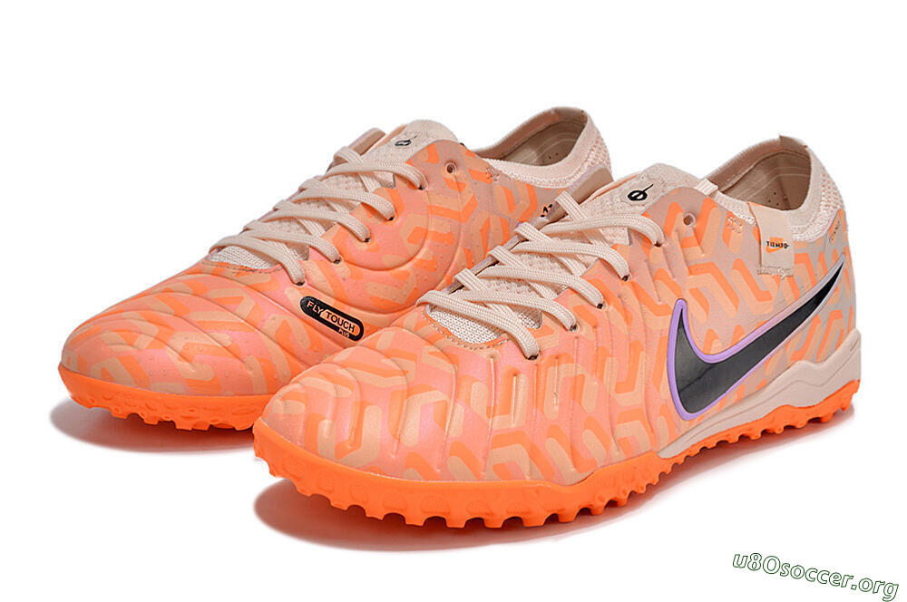 Nike Tiempo Legend 10 Elite TF Football Shoes - Orange/White/Black 9