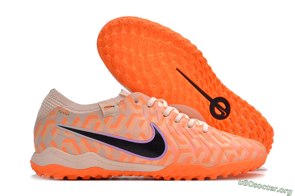 Nike Tiempo Legend 10 Elite TF Football Shoes - Orange/White/Black 2