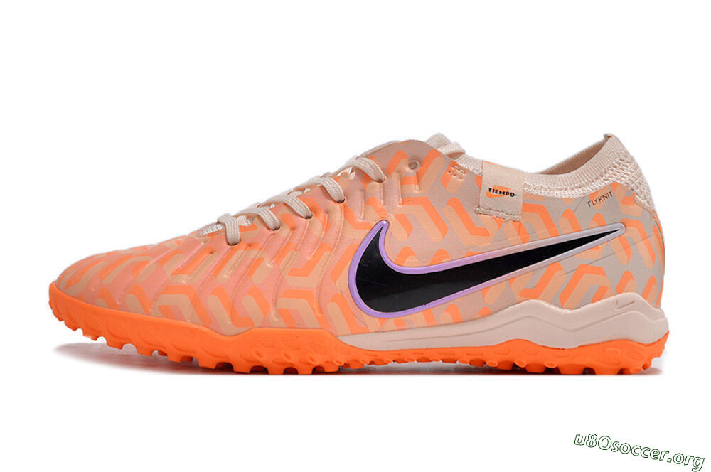 Nike Tiempo Legend 10 Elite TF Football Shoes - Orange/White/Black 3