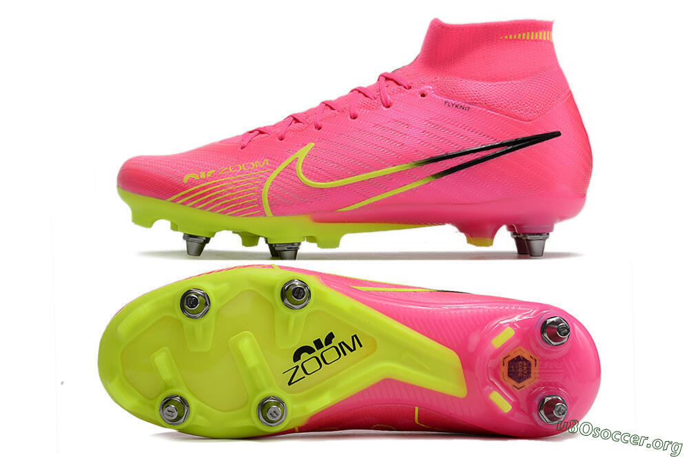Nike Air Zoom Mercurial Superfly 9 Elite SG Football Boots - Pink/Green/Black 1
