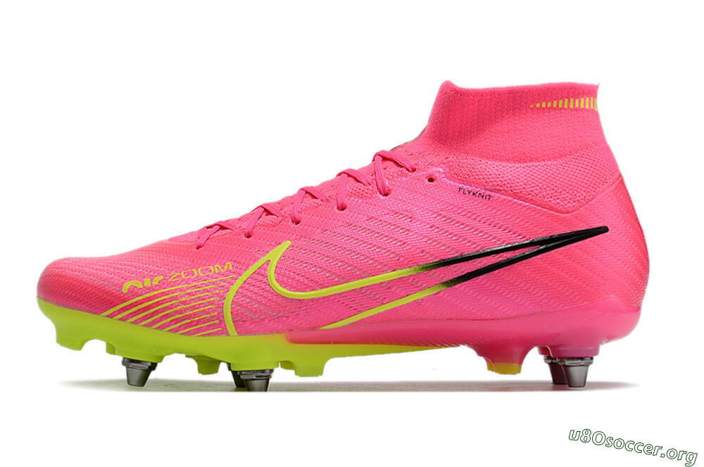 Nike Air Zoom Mercurial Superfly 9 Elite SG Football Boots - Pink/Green/Black 3