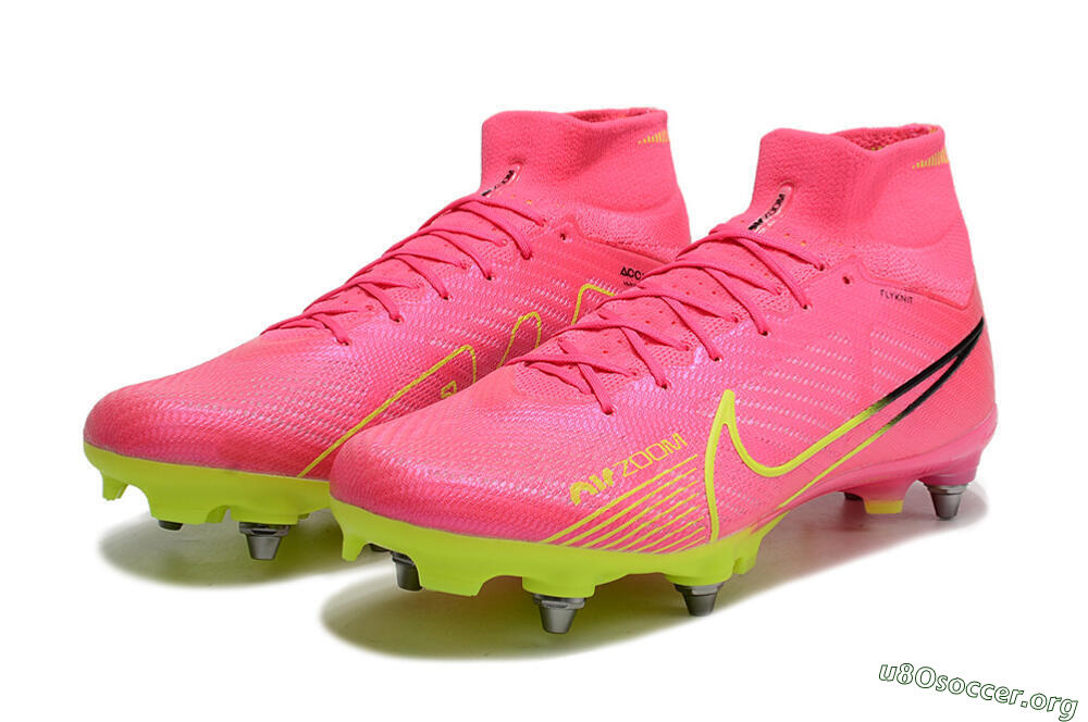Nike Air Zoom Mercurial Superfly 9 Elite SG Football Boots - Pink/Green/Black 5
