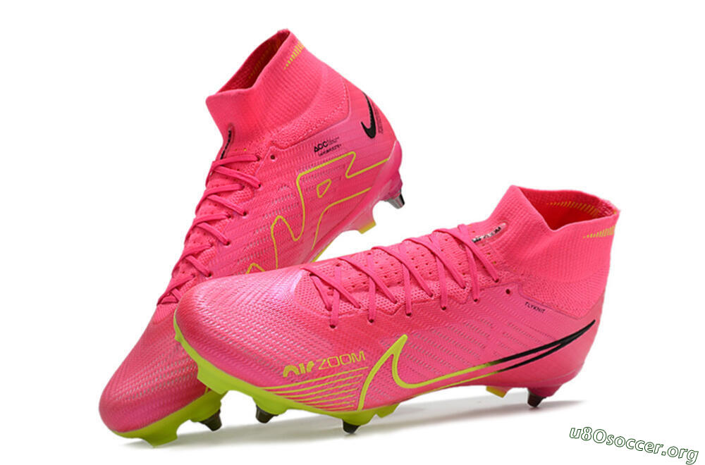 Nike Air Zoom Mercurial Superfly 9 Elite SG Football Boots - Pink/Green/Black 6