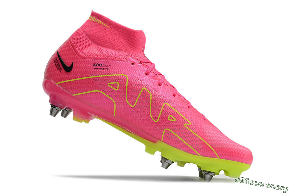 Nike Air Zoom Mercurial Superfly 9 Elite SG Football Boots - Pink/Green/Black 7