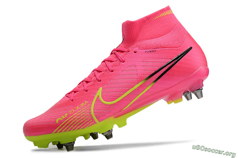 Nike Air Zoom Mercurial Superfly 9 Elite SG Football Boots - Pink/Green/Black 8