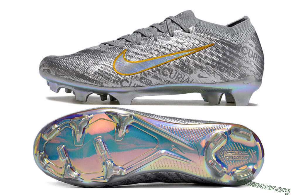 Nike Air Zoom Mercurial Vapor 15 Elite FG Football Boots - Silver/Gold 1