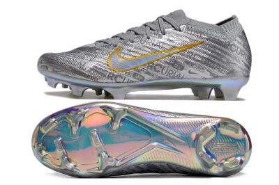 Nike Air Zoom Mercurial Vapor 15 Elite FG Football Boots - Silver/Gold