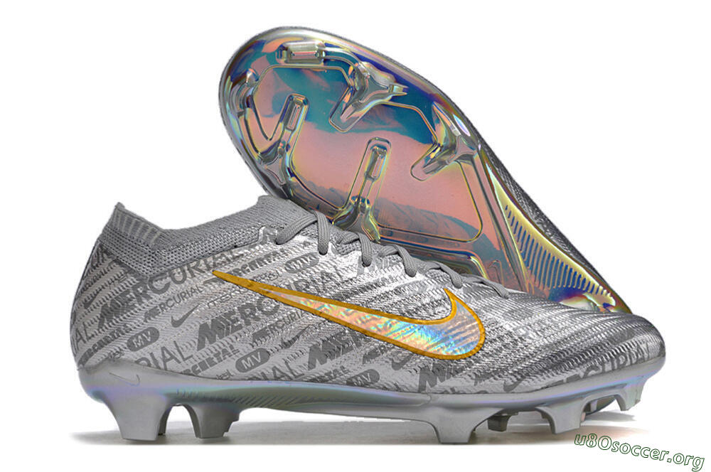 Nike Air Zoom Mercurial Vapor 15 Elite FG Football Boots - Silver/Gold 2