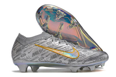 Nike Air Zoom Mercurial Vapor 15 Elite FG Football Boots - Silver/Gold