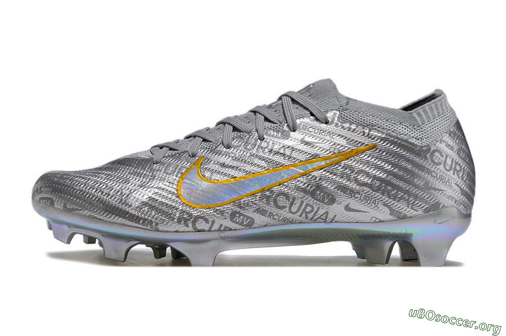 Nike Air Zoom Mercurial Vapor 15 Elite FG Football Boots - Silver/Gold 3
