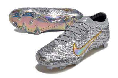 Nike Air Zoom Mercurial Vapor 15 Elite FG Football Boots - Silver/Gold