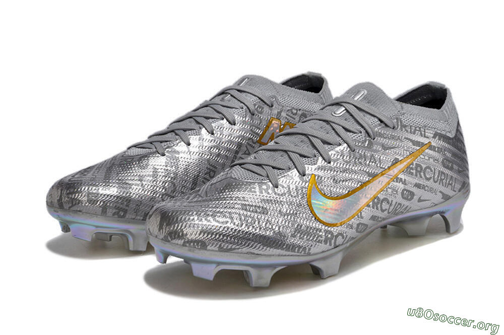 Nike Air Zoom Mercurial Vapor 15 Elite FG Football Boots - Silver/Gold 5