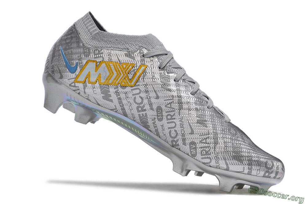 Nike Air Zoom Mercurial Vapor 15 Elite FG Football Boots - Silver/Gold 7