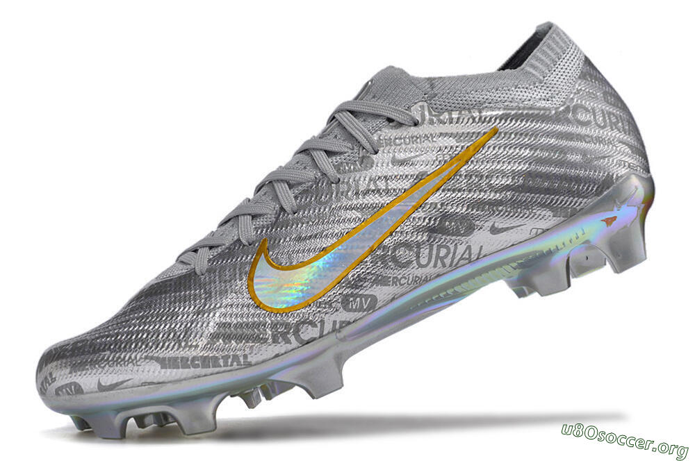 Nike Air Zoom Mercurial Vapor 15 Elite FG Football Boots - Silver/Gold 8