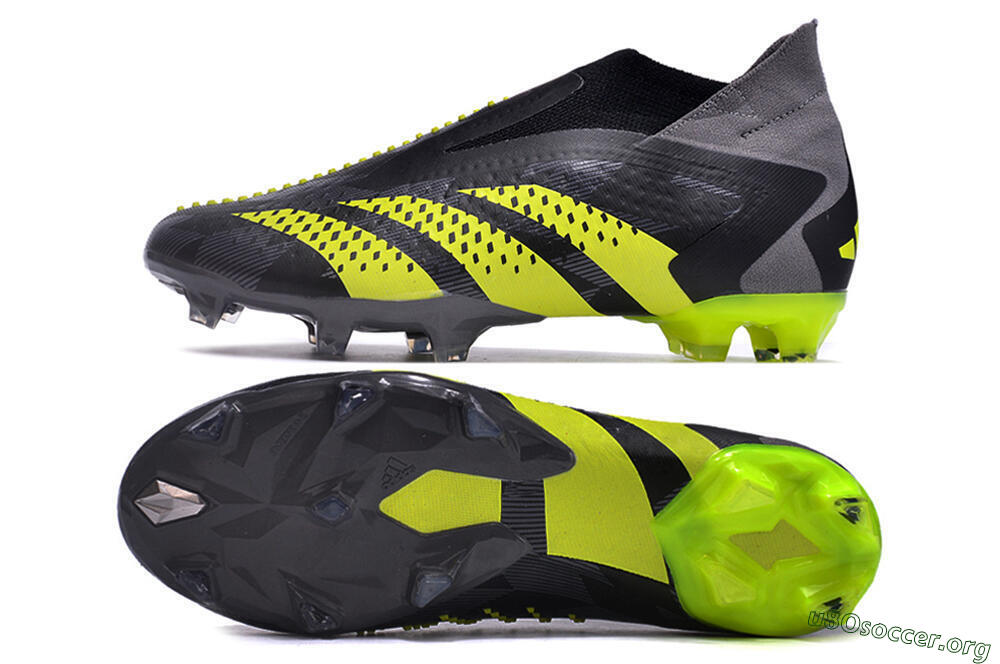 Adidas Predator Accuracy+ FG Football Boots - Black/Grey/Yellow 1