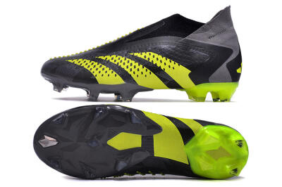 Adidas Predator Accuracy+ FG Football Boots - Black/Grey/Yellow