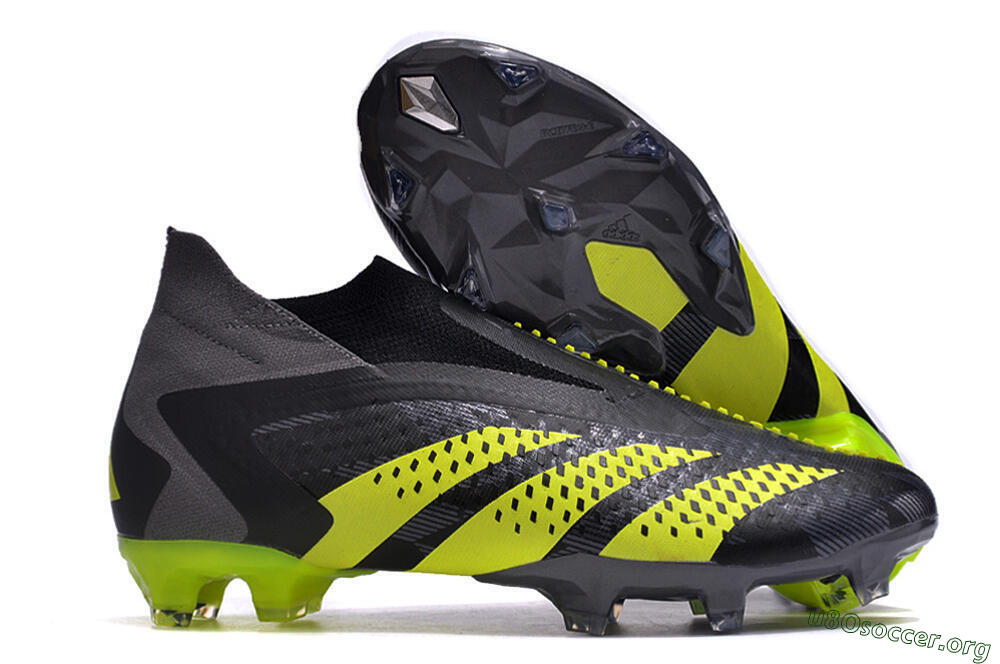 Adidas Predator Accuracy+ FG Football Boots - Black/Grey/Yellow 2