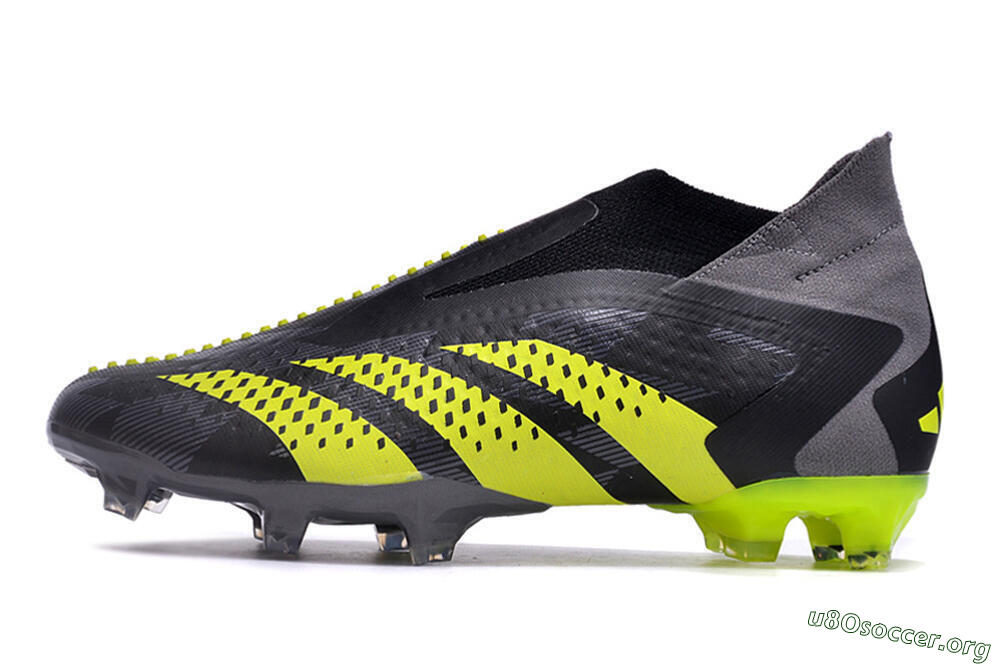 Adidas Predator Accuracy+ FG Football Boots - Black/Grey/Yellow 3