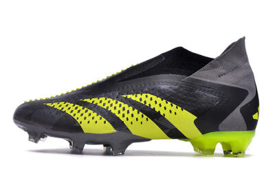 Adidas Predator Accuracy+ FG Football Boots - Black/Grey/Yellow
