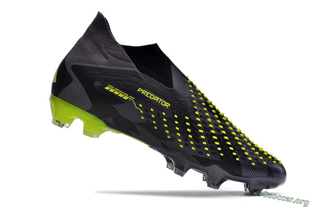 Adidas Predator Accuracy+ FG Football Boots - Black/Grey/Yellow 4