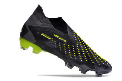 Adidas Predator Accuracy+ FG Football Boots - Black/Grey/Yellow