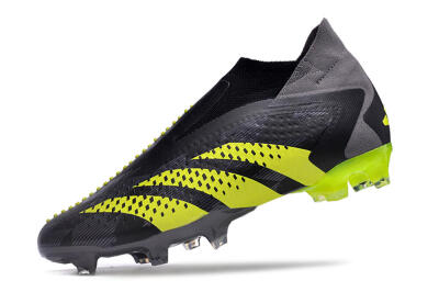 Adidas Predator Accuracy+ FG Football Boots - Black/Grey/Yellow