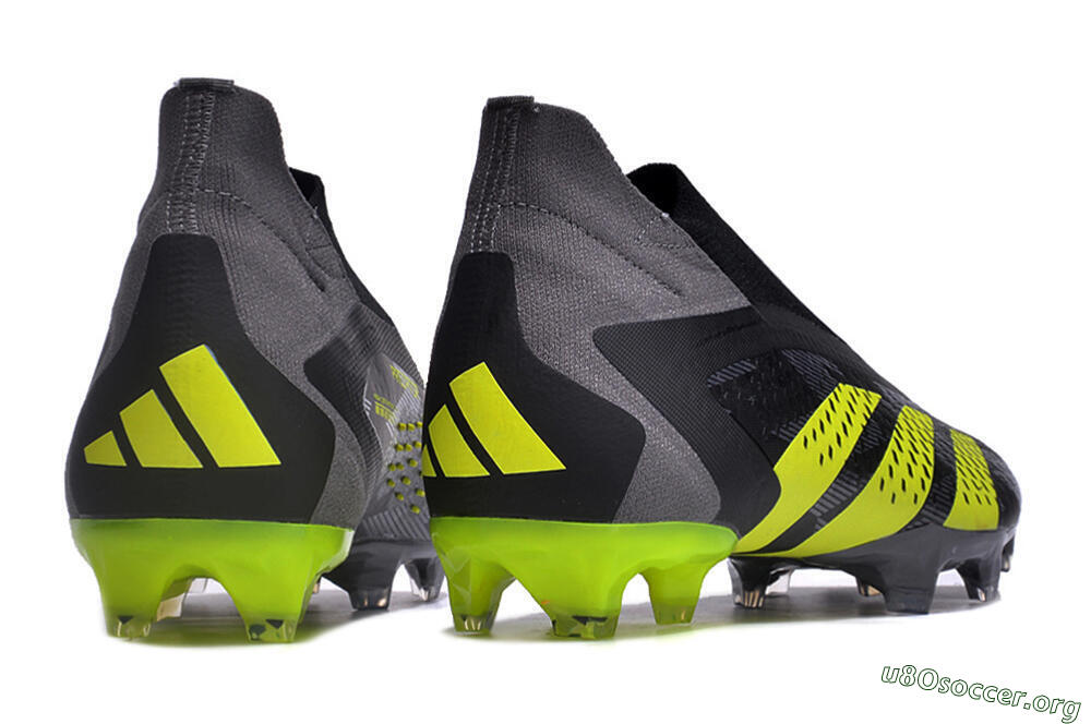 Adidas Predator Accuracy+ FG Football Boots - Black/Grey/Yellow 6